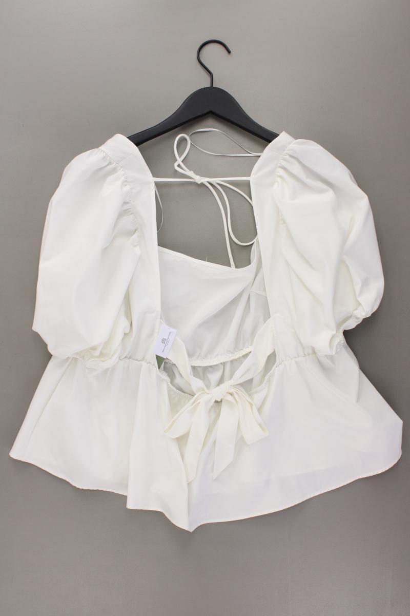 H&M Bluse mit Ballonärmel Gr. XXL neu mit Etikett 3/4 Ärmel creme aus Polyester