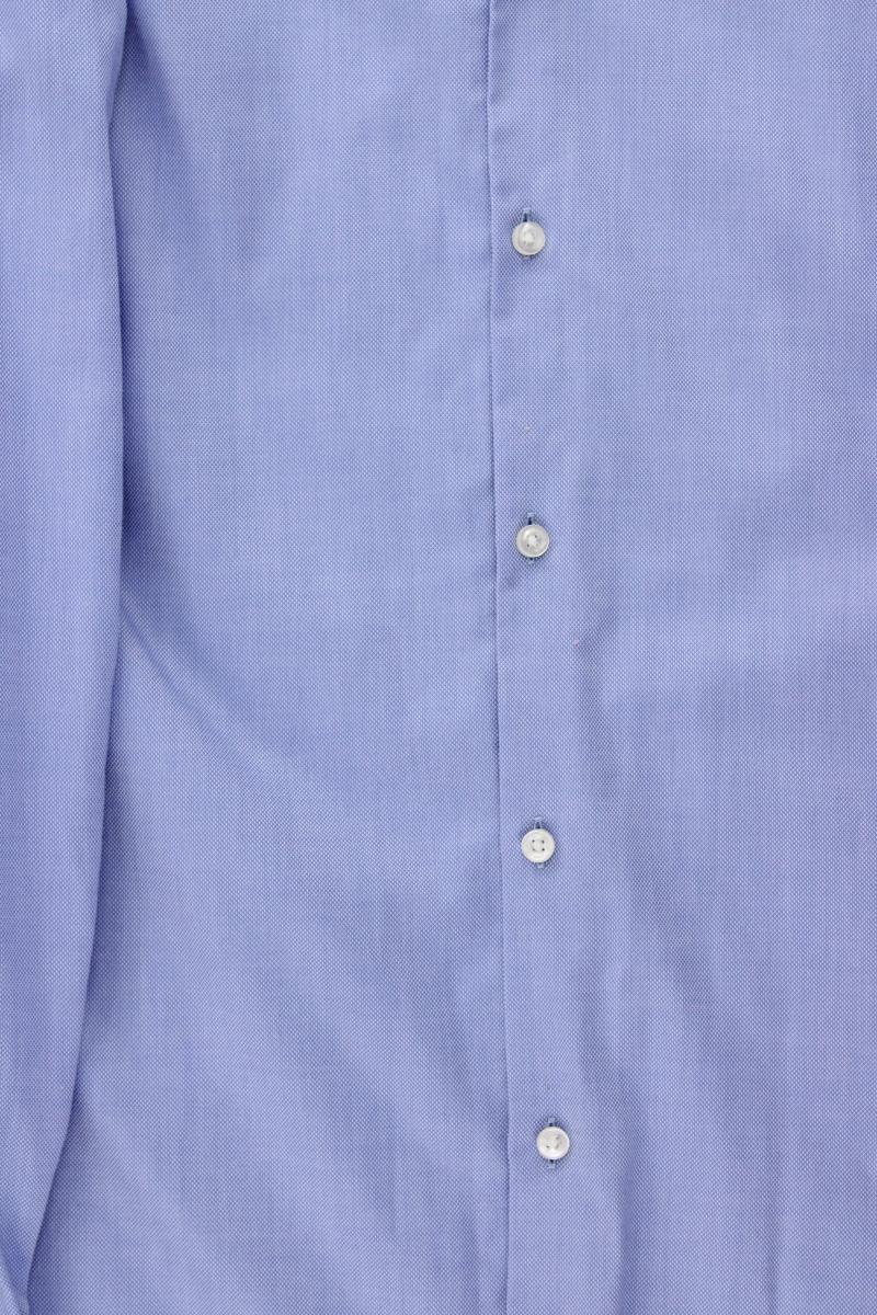 Hugo Boss Langarmhemd für Herren Gr. Hemdgröße 40 blau aus Baumwolle