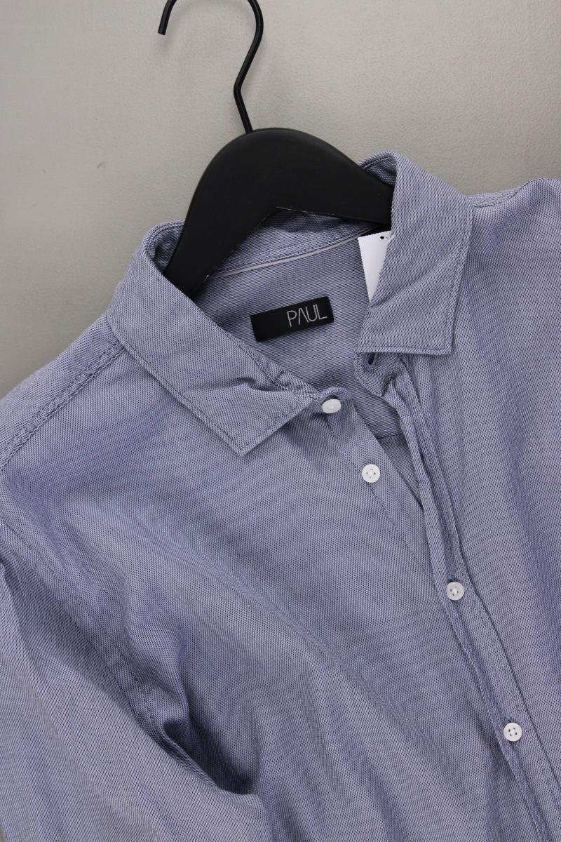 Paul Langarmhemd für Herren Gr. XL blau aus Baumwolle