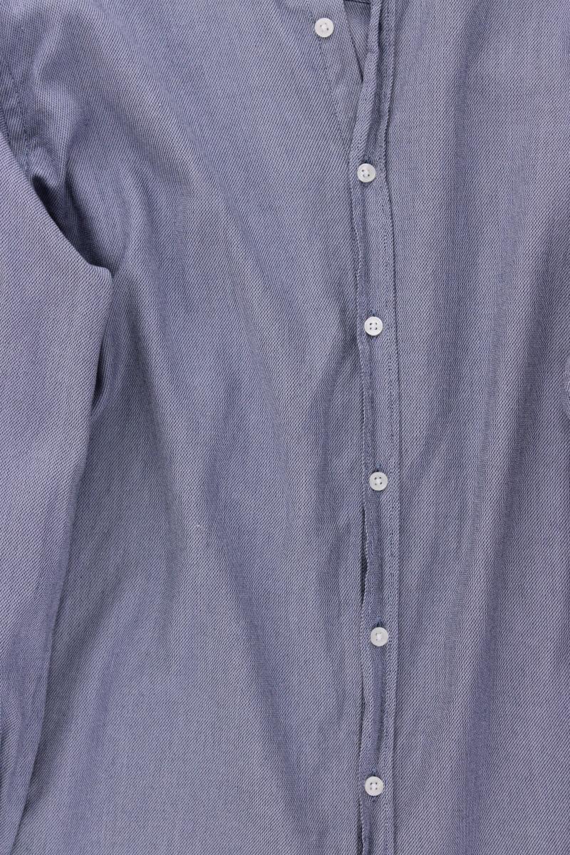 Paul Langarmhemd für Herren Gr. XL blau aus Baumwolle