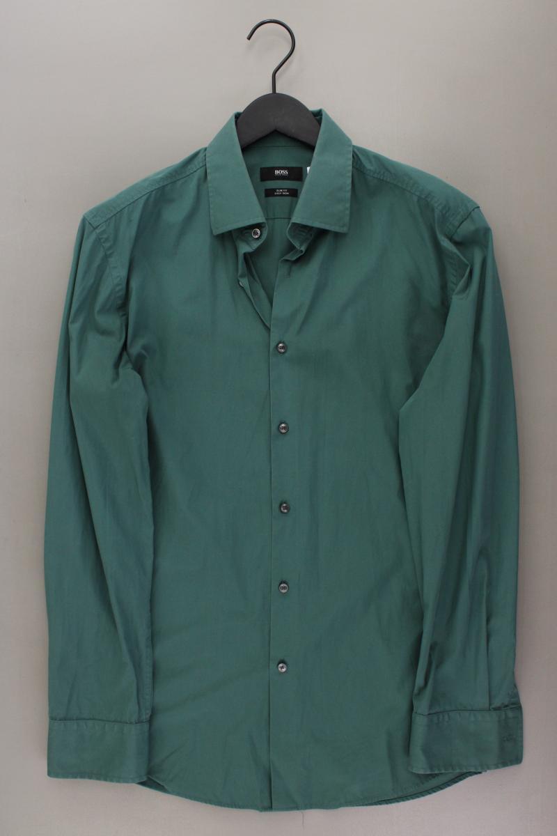 BOSS by Hugo Boss Langarmhemd für Herren Gr. Hemdgröße 41 grün aus Baumwolle