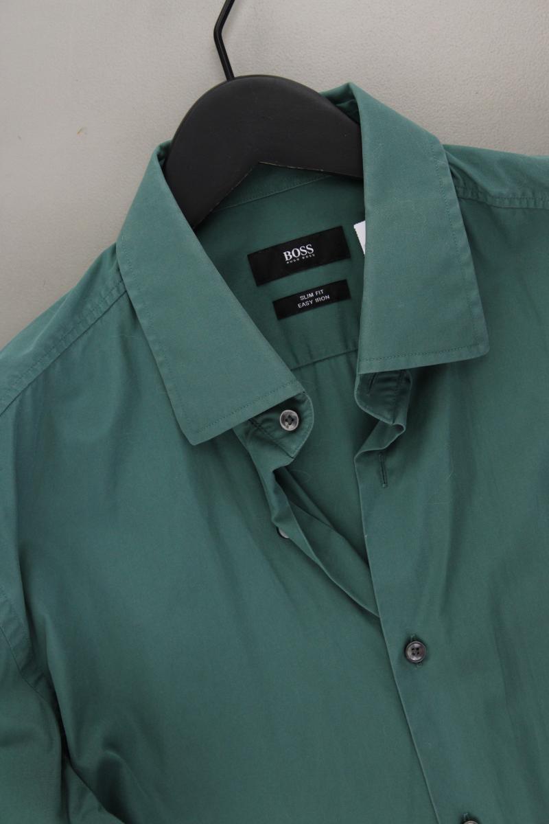 BOSS by Hugo Boss Langarmhemd für Herren Gr. Hemdgröße 41 grün aus Baumwolle