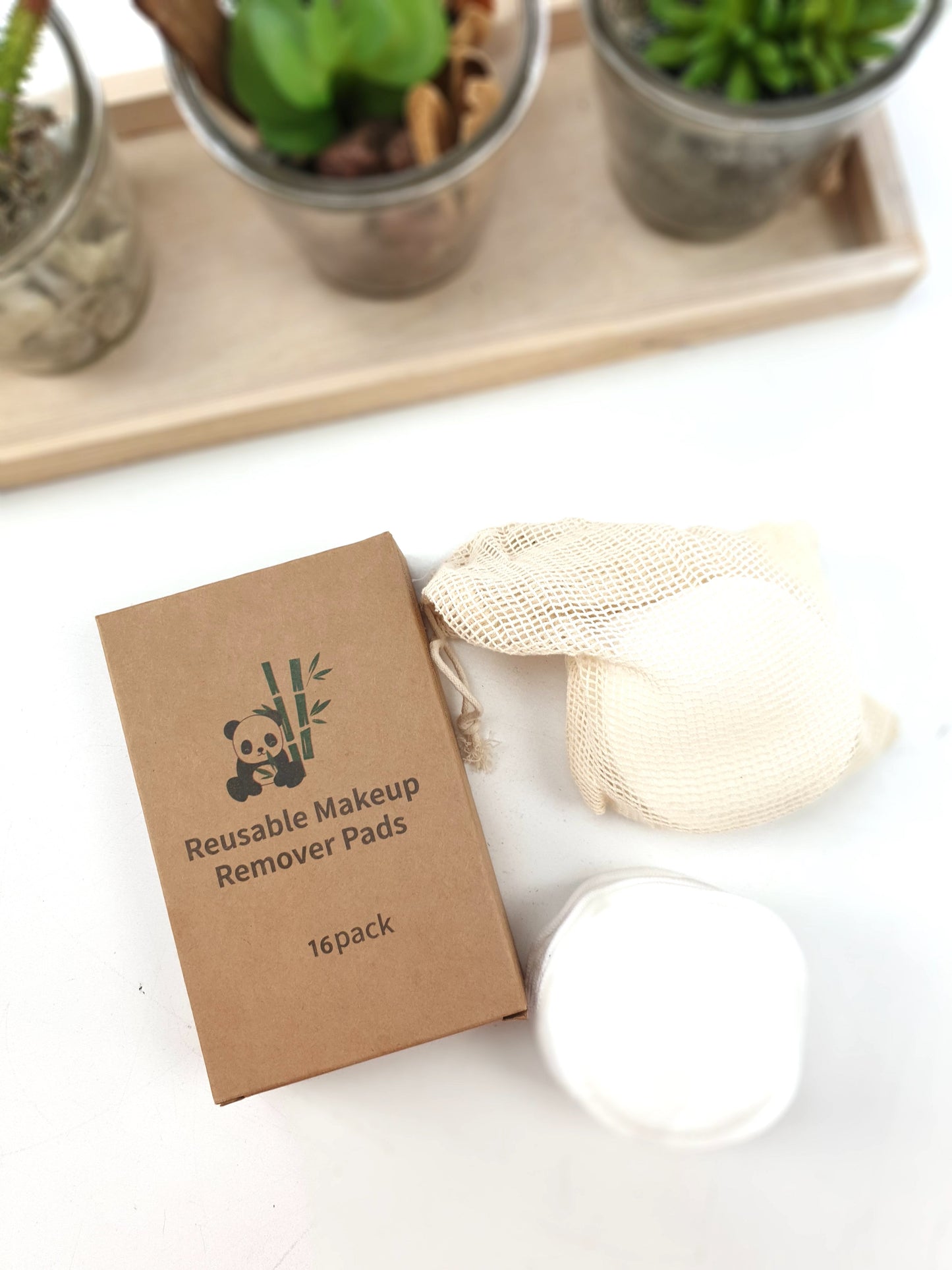 Nachhaltige Abschminkpads aus Bambus Baumwolle 16 Stück