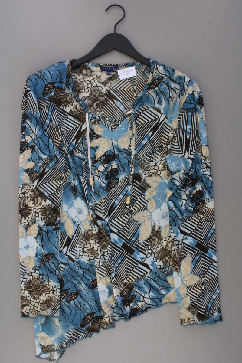 encadée Shirt mit V-Ausschnitt Gr. 46 Langarm mehrfarbig aus Polyester