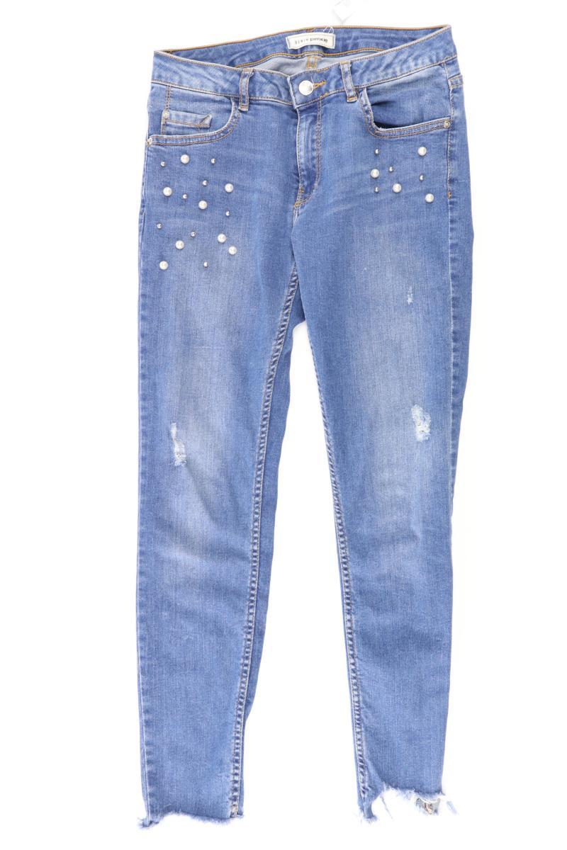 Skinny Jeans Gr. 34 blau aus Baumwolle