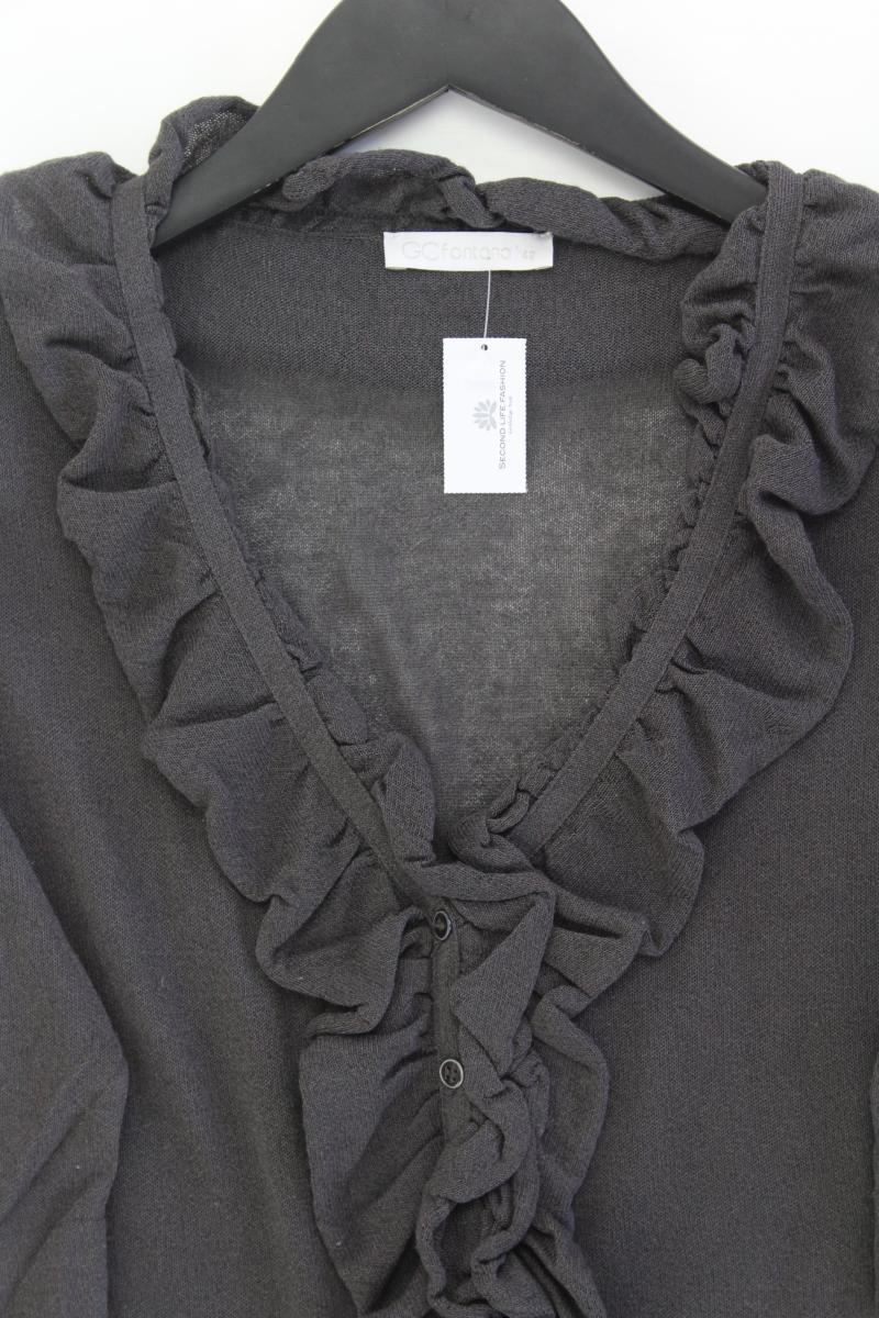 GC fontana Shirt mit V-Ausschnitt Gr. 42 Kurzarm grau aus Viskose
