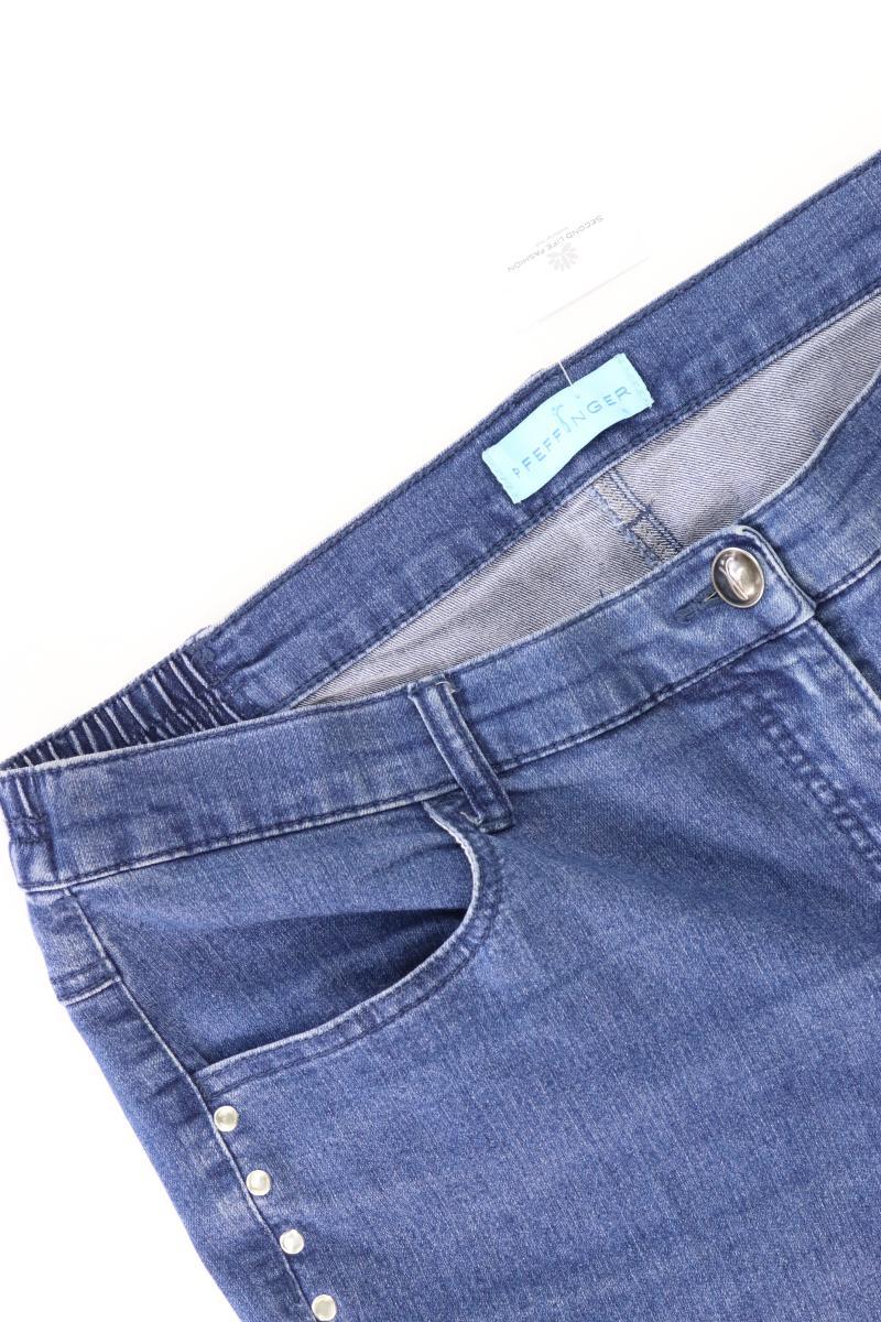 Pfeffinger Straight Jeans Gr. Kurzgröße 23 mit Nieten blau aus Baumwolle