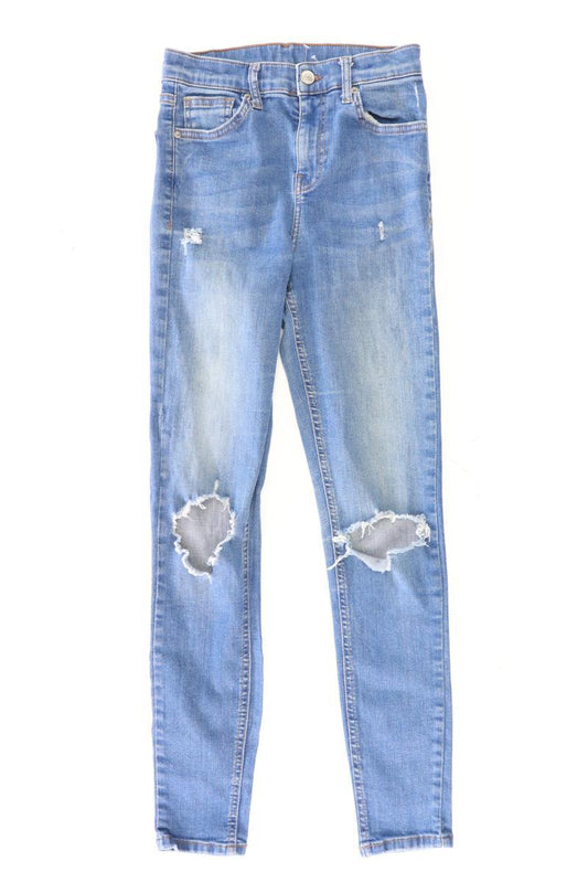 Topshop Skinny Jeans Gr. W25/L32 blau aus Baumwolle