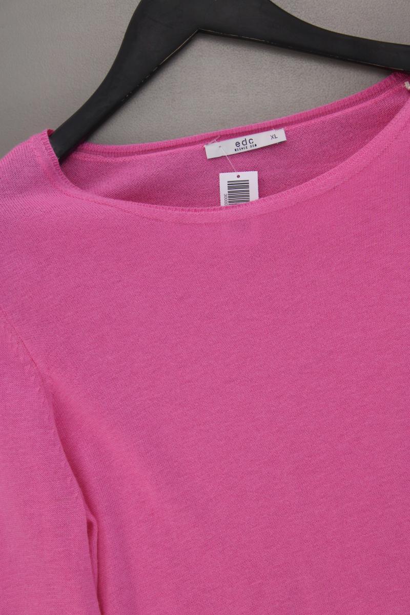 edc by Esprit Feinstrickpullover Gr. XL neuwertig pink aus Polyester